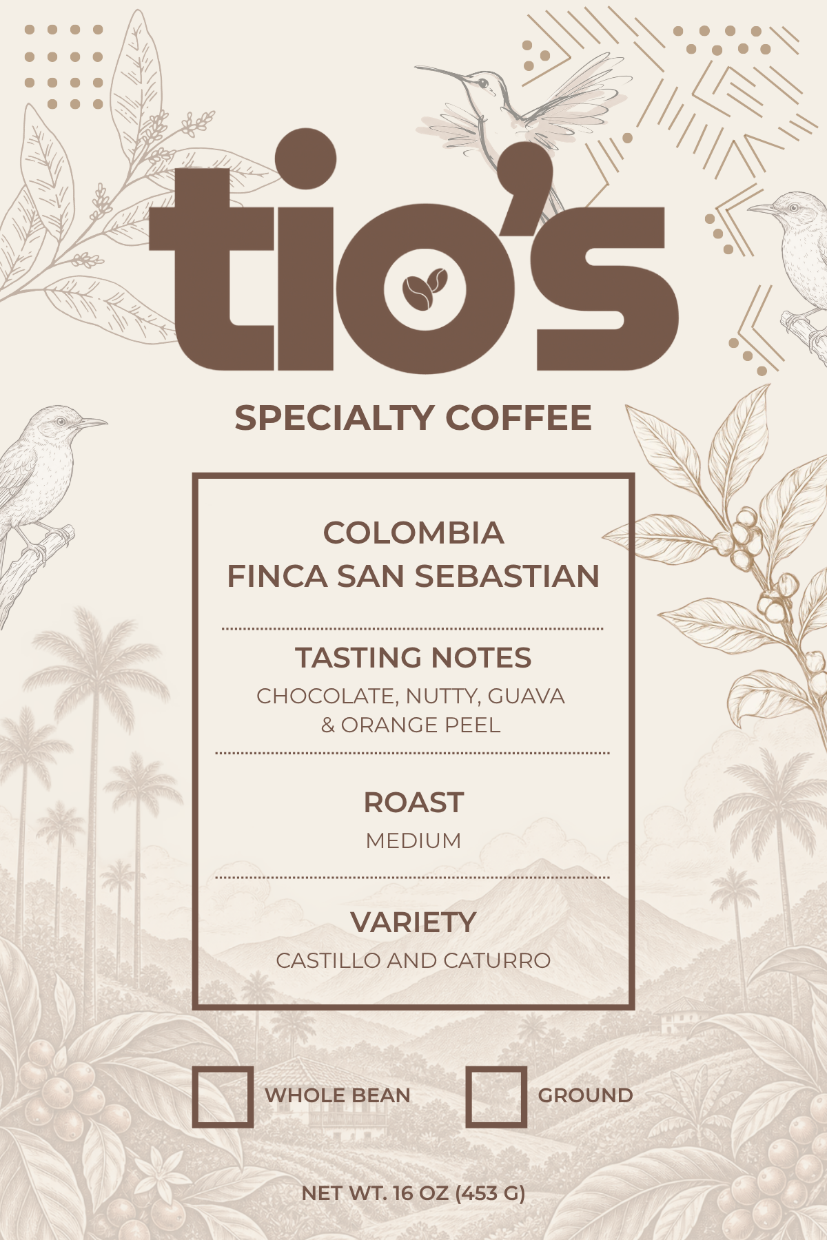 Colombian Finca San Sebastian  -  16oz bag